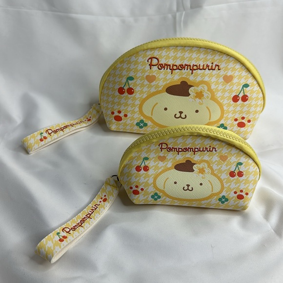 Pompompurin Two-Piece Set Sanrio Japanese Cute Cosmetic Bag Storage Bag - Picture 4 of 8